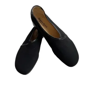 Taryn Rose Kelsey Demi Wedge Fabric &amp; Leather Ballet Loafer Moccasin Flats 8.5M