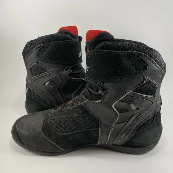 TCX Vibe AIR Technological Bumper Moto Biker Sneakers Mens Size 8.5 Black Suede