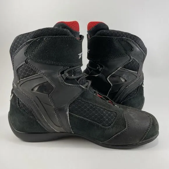TCX Vibe AIR Technological Bumper Moto Biker Sneakers Mens Size 8.5 Black Suede