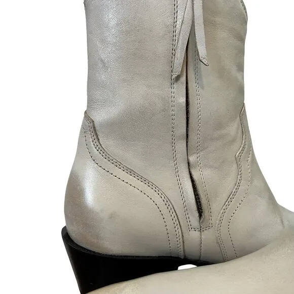 Tecovas The Dakota Women's Cowgirl Boots Size 8.5 Whitewash Bovine Western NWOB