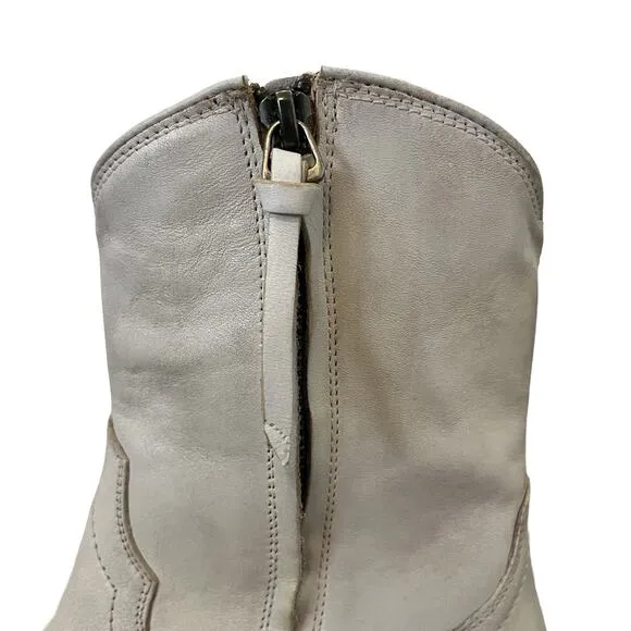 Tecovas The Dakota Women's Cowgirl Boots Size 8.5 Whitewash Bovine Western NWOB