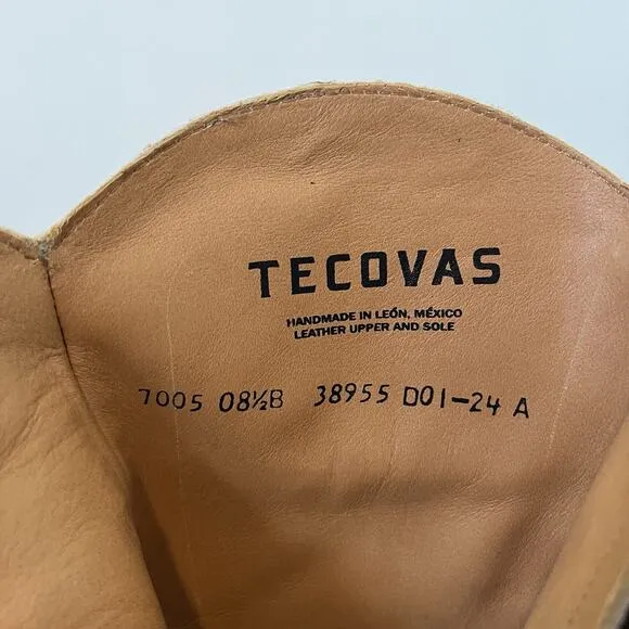 Tecovas The Dakota Women's Cowgirl Boots Size 8.5 Whitewash Bovine Western NWOB