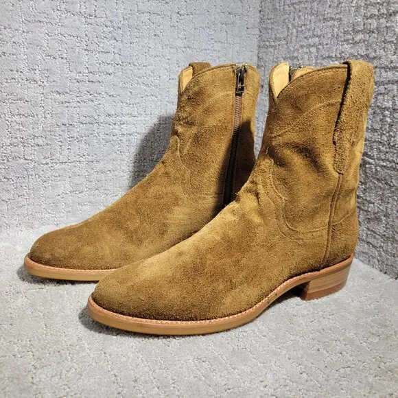 Tecovas The Dean Men’s Size 10.5 D US Granite Suede Side Zip Western Boots