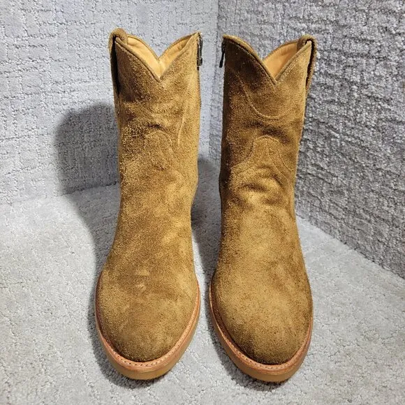Tecovas The Dean Men’s Size 10.5 D US Granite Suede Side Zip Western Boots