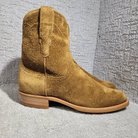 Tecovas The Dean Men’s Size 10.5 D US Granite Suede Side Zip Western Boots