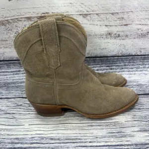 Tecovas The Lucy Stone Gray Suede Western Cowgirl Boots, Women’s Size 6.5