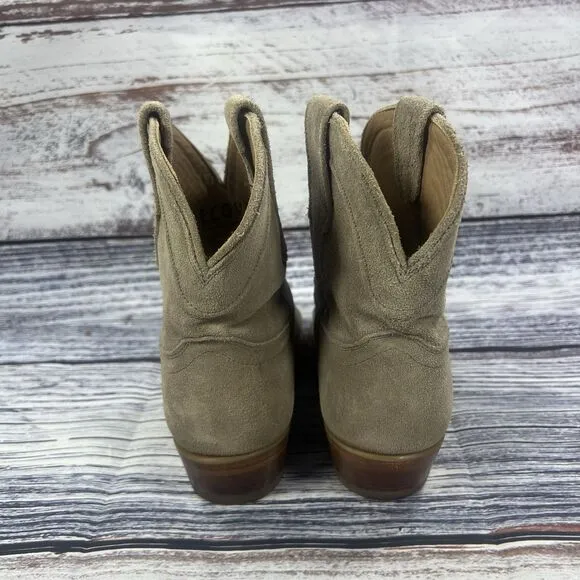 Tecovas The Lucy Stone Gray Suede Western Cowgirl Boots, Women’s Size 6.5