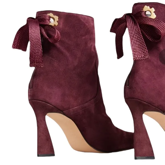 Ted Baker Deep Purple Haraya Soft Suede Leather Ankle Boots– EU 39/US 9