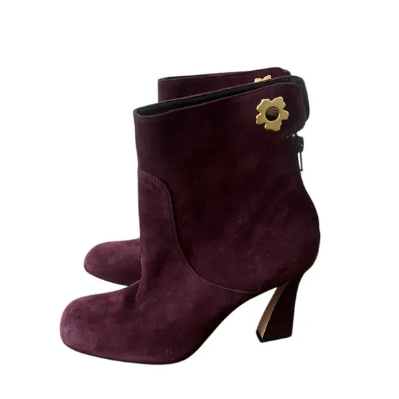 Ted Baker Deep Purple Haraya Soft Suede Leather Ankle Boots– EU 39/US 9