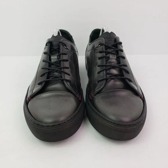 Ted Baker London Prinnc Lthr AM Mens Size 9 Dark Blue Black Leather Casual Shoes