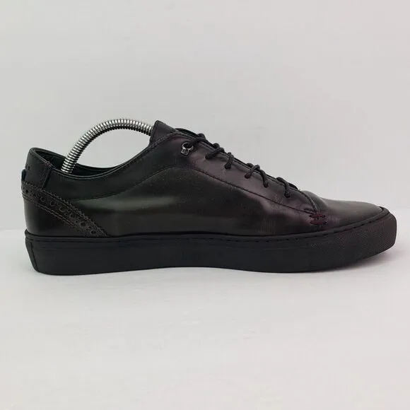Ted Baker London Prinnc Lthr AM Mens Size 9 Dark Blue Black Leather Casual Shoes