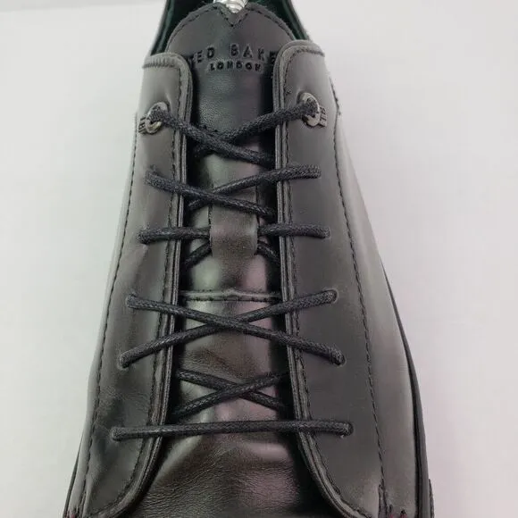 Ted Baker London Prinnc Lthr AM Mens Size 9 Dark Blue Black Leather Casual Shoes