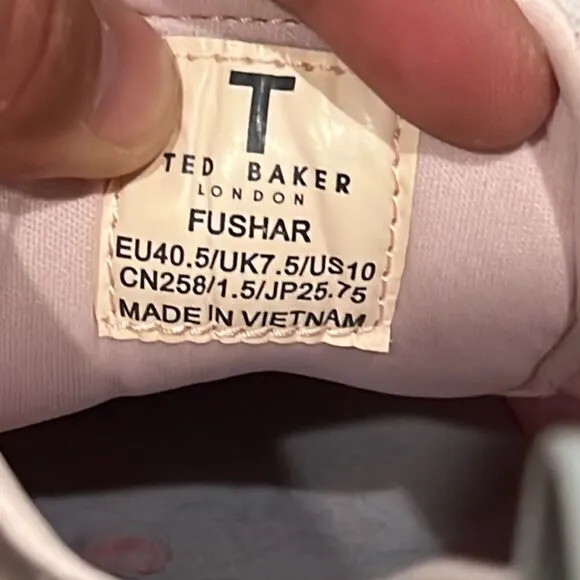 Ted Baker Fushar sneakers size 10 like new condition floral print and suede
