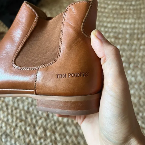 Ten Points leather Toulouse Chelsea boots — Cognac