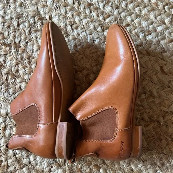 Ten Points leather Toulouse Chelsea boots — Cognac