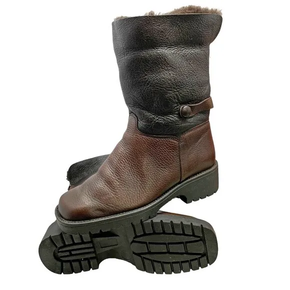 Terrra Firma by‎ Santana  Brown Leather Sheepskin Boots