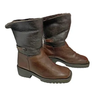 Terrra Firma by‎ Santana  Brown Leather Sheepskin Boots