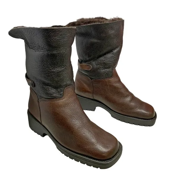 Terrra Firma by‎ Santana  Brown Leather Sheepskin Boots