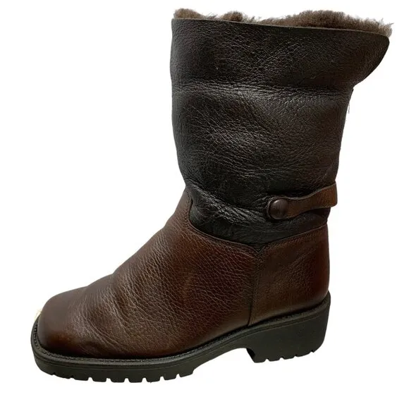 Terrra Firma by‎ Santana  Brown Leather Sheepskin Boots