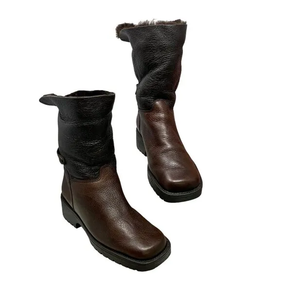 Terrra Firma by‎ Santana  Brown Leather Sheepskin Boots