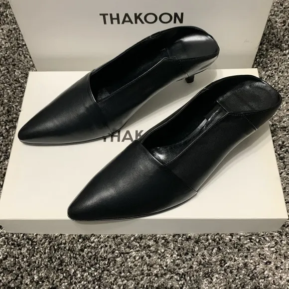 THAKOON Black Lesther Kitten Mule