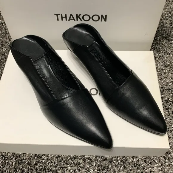 THAKOON Black Lesther Kitten Mule