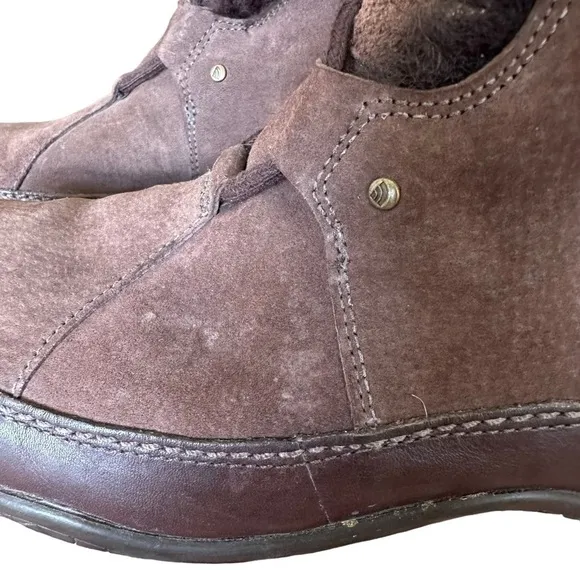 THE NORTH FACE ABBY III BROWN SUEDE INSULATED BOOTS SIZE 7