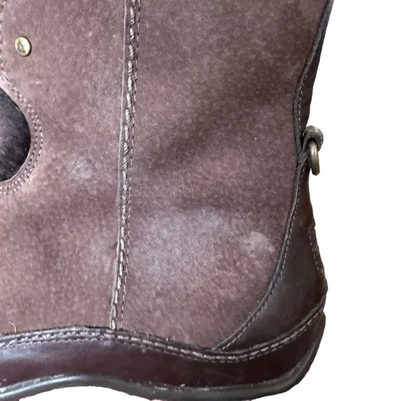 THE NORTH FACE ABBY III BROWN SUEDE INSULATED BOOTS SIZE 7