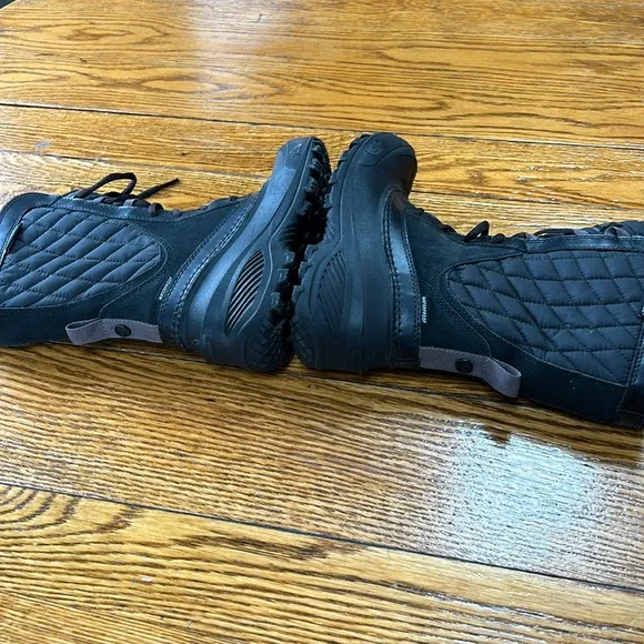 The North Face Thermoball Waterproof girls winter boots.  Black. Size 2.