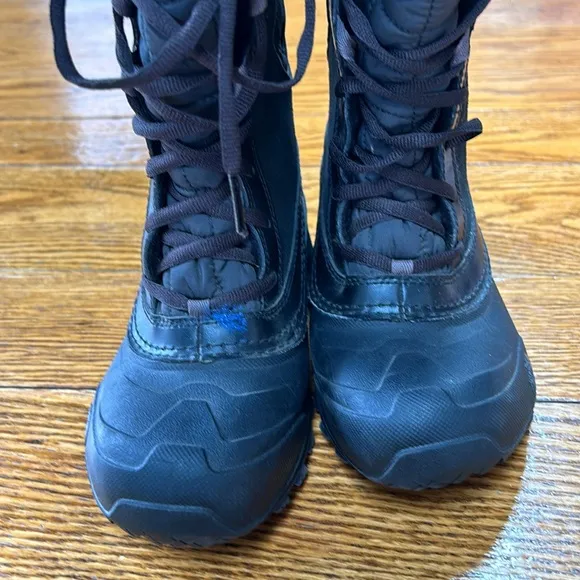 The North Face Thermoball Waterproof girls winter boots.  Black. Size 2.