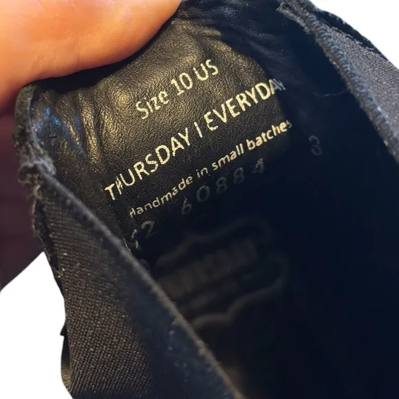 Thursday Boot Company Everyday Black Leather Legend Boots Size 10