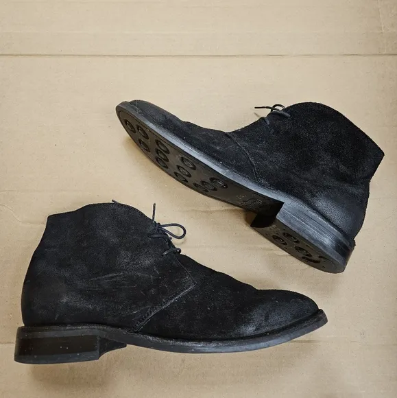 Thursday Boots Size 10 Matte Black Casual Chelsea Chukka Lace Up Shoes