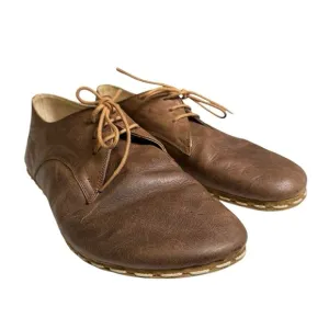 TIGRIS Men's Brown Leather Lace-Up Shoes Size 41 Comfortable Casual Footwear SU