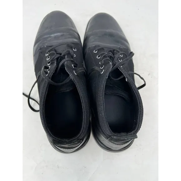 Tiimberland Newport Bay Chukka Boots Black Leather/Canvas Men's 11.5