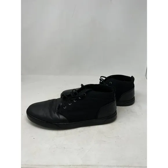 Tiimberland Newport Bay Chukka Boots Black Leather/Canvas Men's 11.5