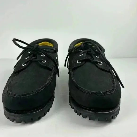 TIMBERLAKE BLACK SUEDE CHUNKY SOLE 3 EYELET TOP SIDER STYLE SZ 11 NWOT