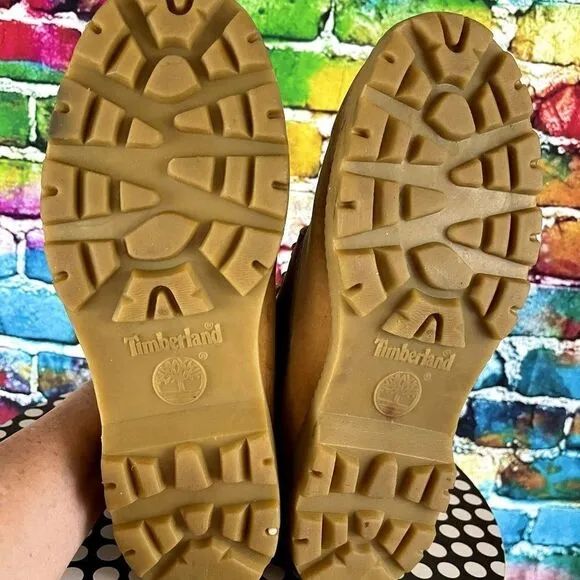 Timberland 6&quot; Wheat Nubuck Lace Up Boots Waterproof 10317 Size 8