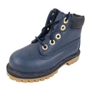 Timberland 6In Premium TODDLER Boots Outdoors Navy Mar Leather Size 8