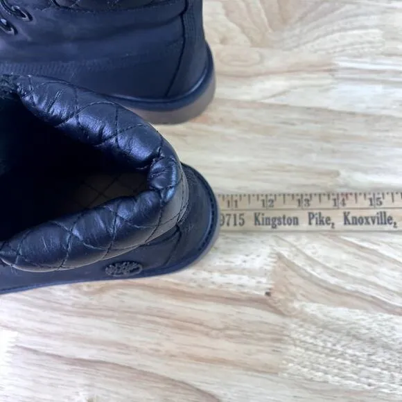 Timberland Boots Boys 6 Inch Premium Black Nubuck Primaloft 200 Grams