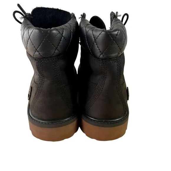Timberland Boots Boys 6 Inch Premium Black Nubuck Primaloft 200 Grams