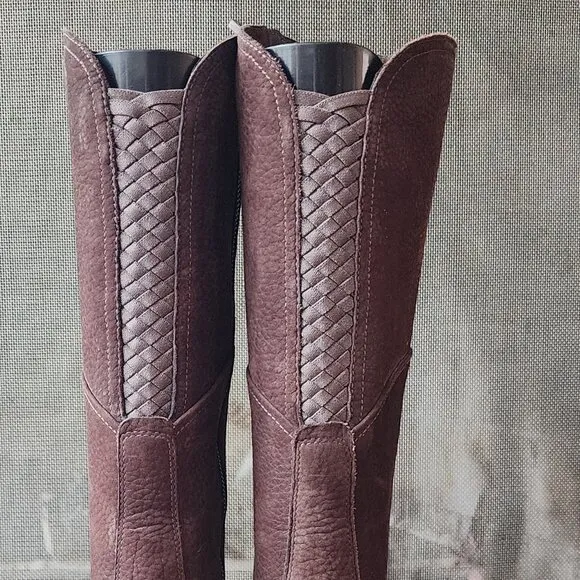 Timberland Brown Suede Waterproof Suede Tall Heeled Boots Size 9