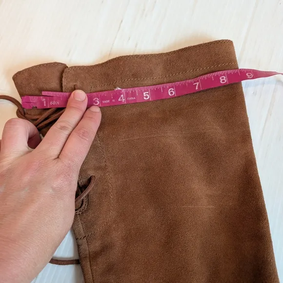 TIMBERLAND Brynlee Park Tall Slouch Boots Brown Suede Leather Knee-High Size 9