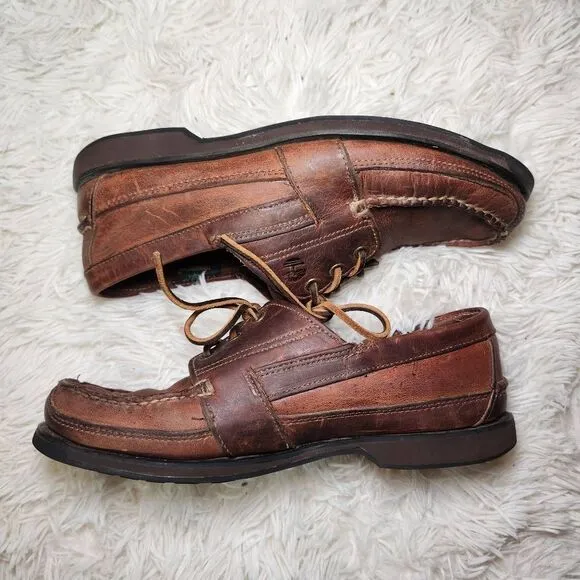 Timberland Classic Leather 3 Eye Lug Boat Shoes