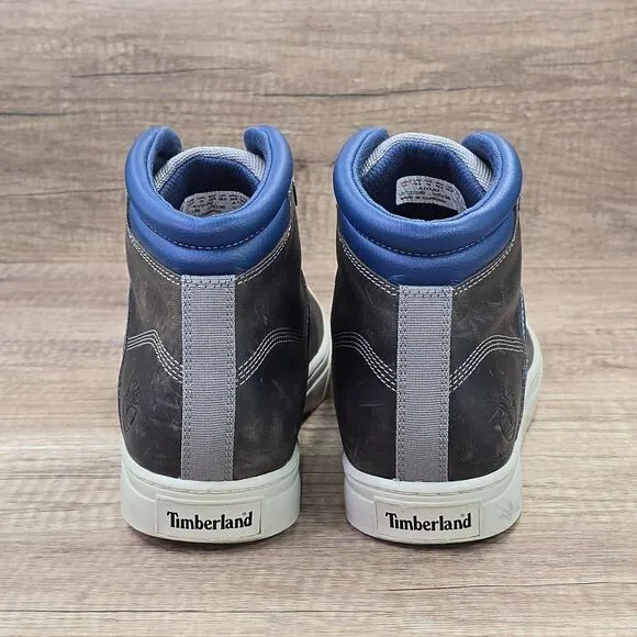 Timberland Dauset Cup Hiker Men's Size 10.5 Gray Blue Leather Boots (A1OJQ)