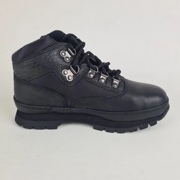 TIMBERLAND Euro Hiker Waterproof Kid's Unisex Boots Black
