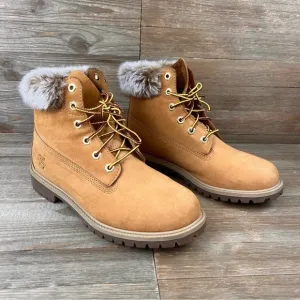 Timberland Faux Fur Wheat Nubuck Boots