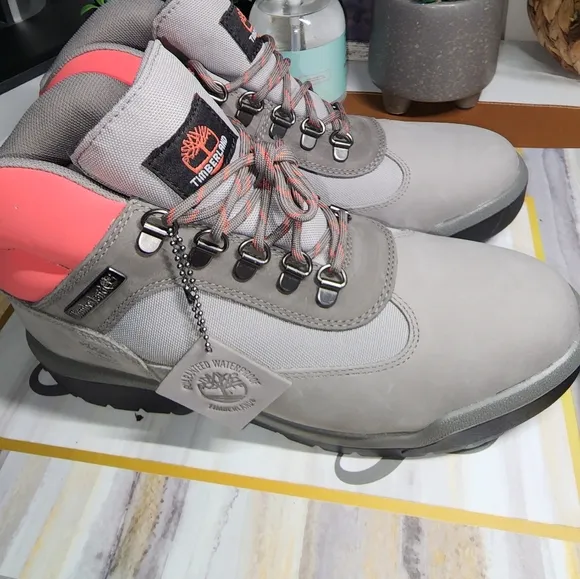 Timberland Field Waterproof Mid Boots (Men's Size 8.5) Grey Nubuck 0A2JF3