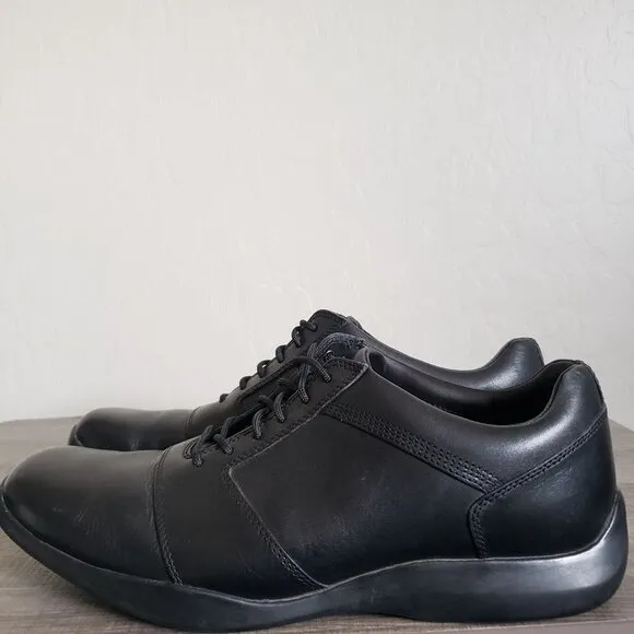 Timberland Genuine Leather Lace Up Oxford Dress Shoes Solid Black Size Men's 10
