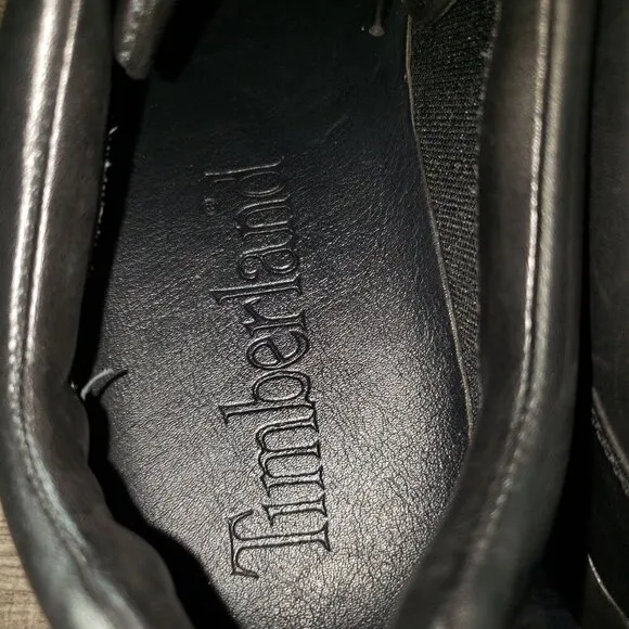 Timberland Genuine Leather Lace Up Oxford Dress Shoes Solid Black Size Men's 10