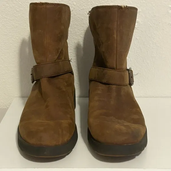 Timberland Gracelyn waterproof insulated moto boots genuine leather size 10 fall
